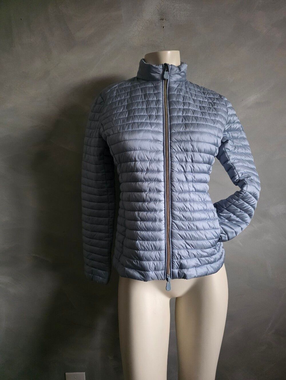 Save The Duck Plumtech Synthetic Down Puffer Jacket Icy Blue Womens XS